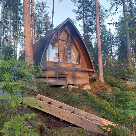 Private Lakefront Dome Sauna & Breakfast Lumous Chalet