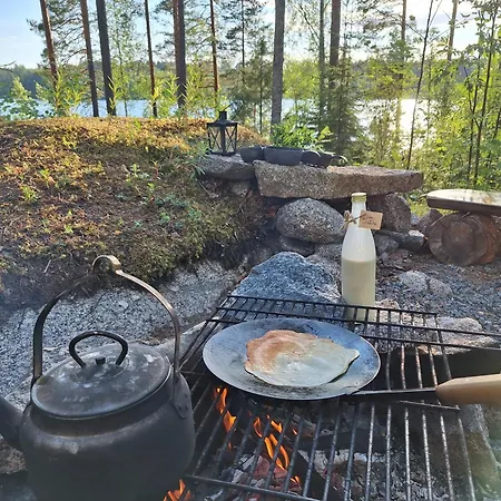 Private Lakefront Dome Sauna & Breakfast Lumous Chalet Hankasalmi